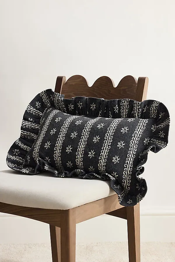 Swirl Cotton Cushion Cover - Blue product