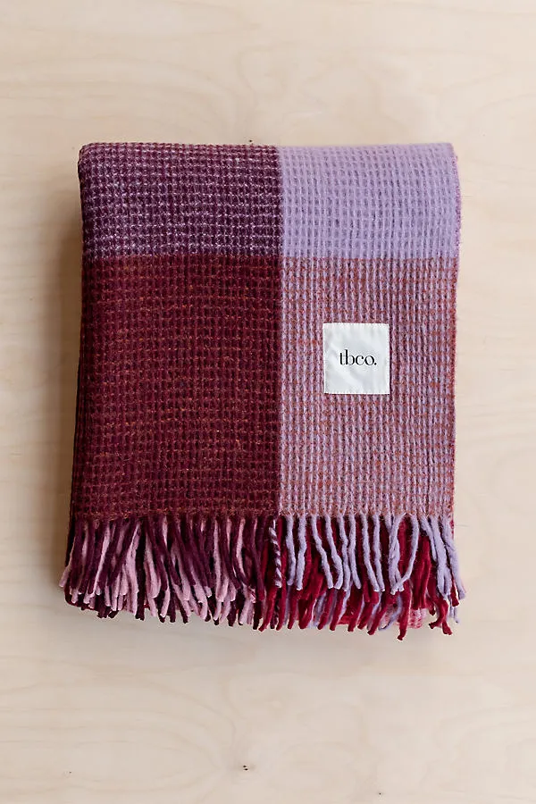 Waffle Wool-Blend Throw Blanket - Wool Mix alternate view