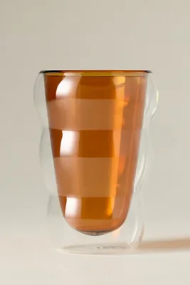 Double Wall Glass Cloud Cup - Brown, Borosilicate Glass by Anthropologie, image 2