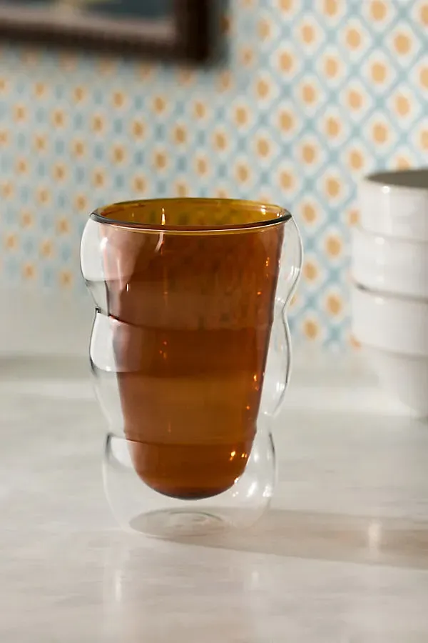Double Wall Glass Cloud Cup - Brown, Borosilicate Glass by Anthropologie