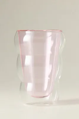 Double Wall Glass Cloud Cup - Pink, Borosilicate Glass by Anthropologie, alternate view
