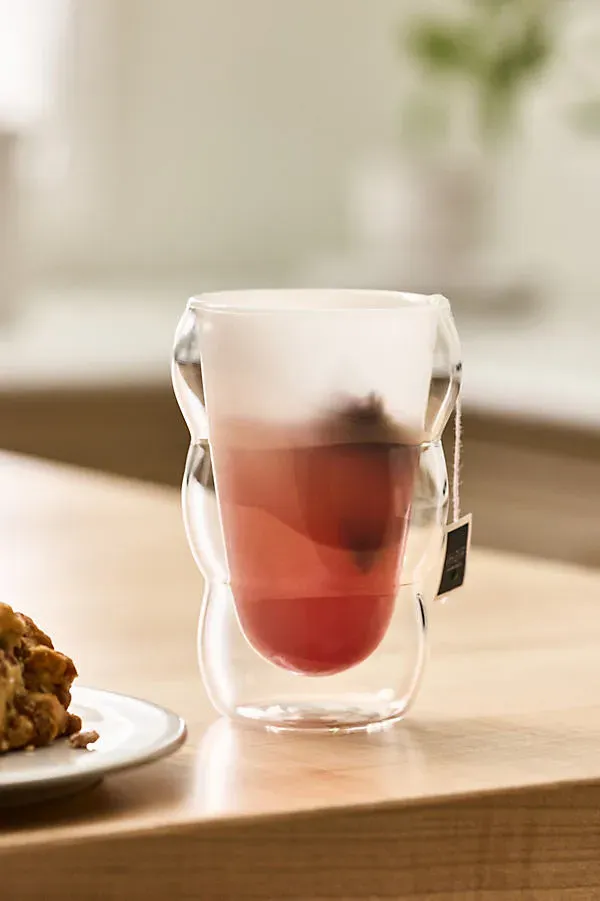 Double Wall Glass Cloud Cup - White, Borosilicate Glass by Anthropologie