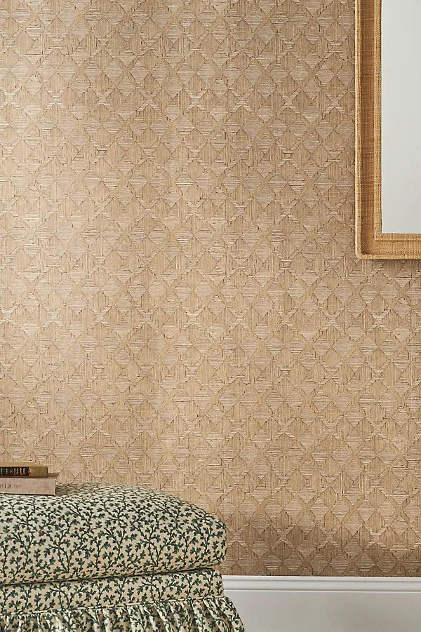 Jeremiah Brent Hoffman Sisal Peel-and-Stick Wallpaper - Beige by Anthropologie