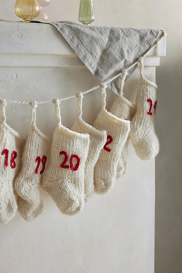 Advent Stocking Garland - Wool by Anthropologie, alternate view