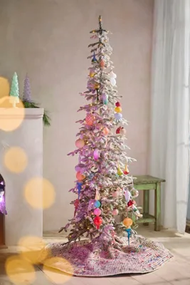 Alpine Fir XS Artificial Pre-Lit Christmas Tree - White by Anthropologie, alternate view