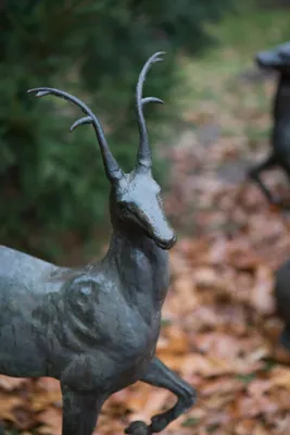 Alpine Stag Finial Pair - Cast Iron product