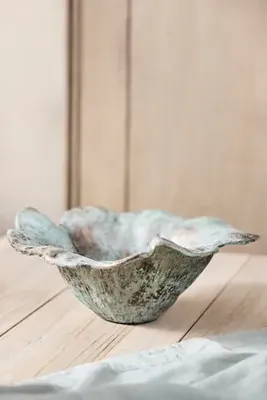 Aluminum Lotus Bowl Planter - Green alternate view