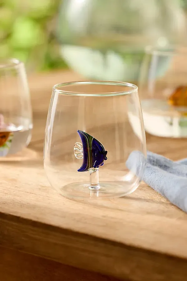 Angelfish Icon Glass Tumbler - Blue, Borosilicate product