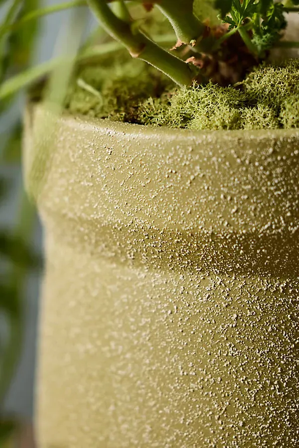 Angular Jar Ceramic Planter - Green by Anthropologie, image 2