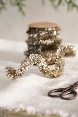 Antique Silver Tinsel Ribbon by Anthropologie, image 2