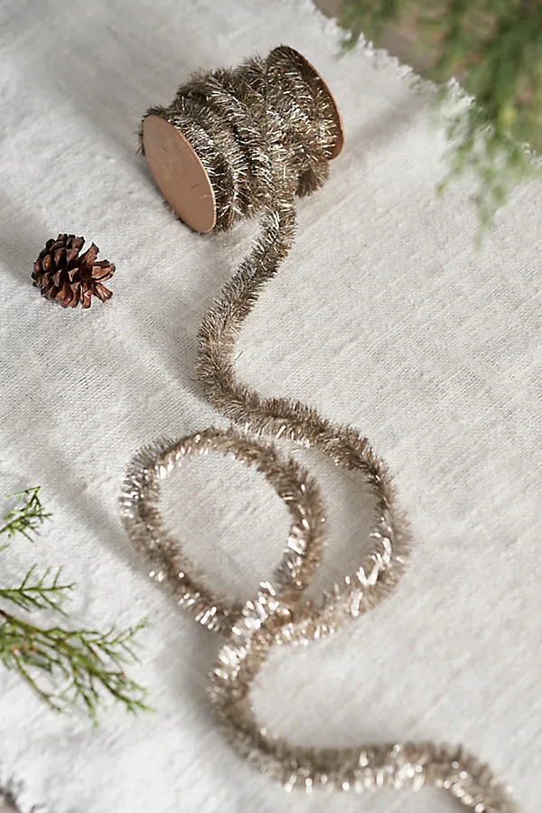 Antique Silver Tinsel Ribbon by Anthropologie