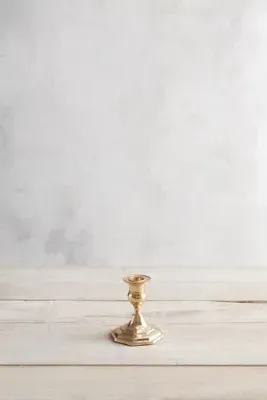 Antiqued Brass Candlestick Low product