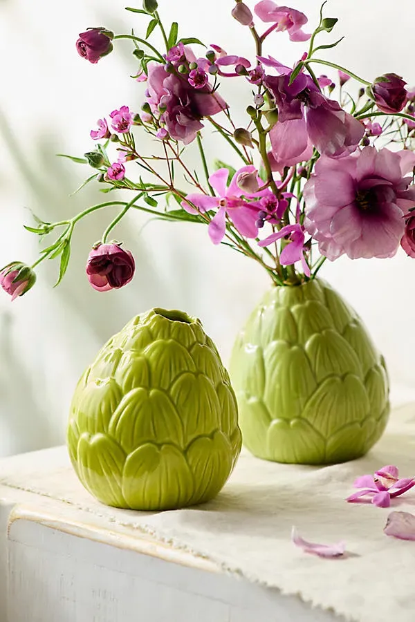 Artichoke Porcelain Vase - Green product