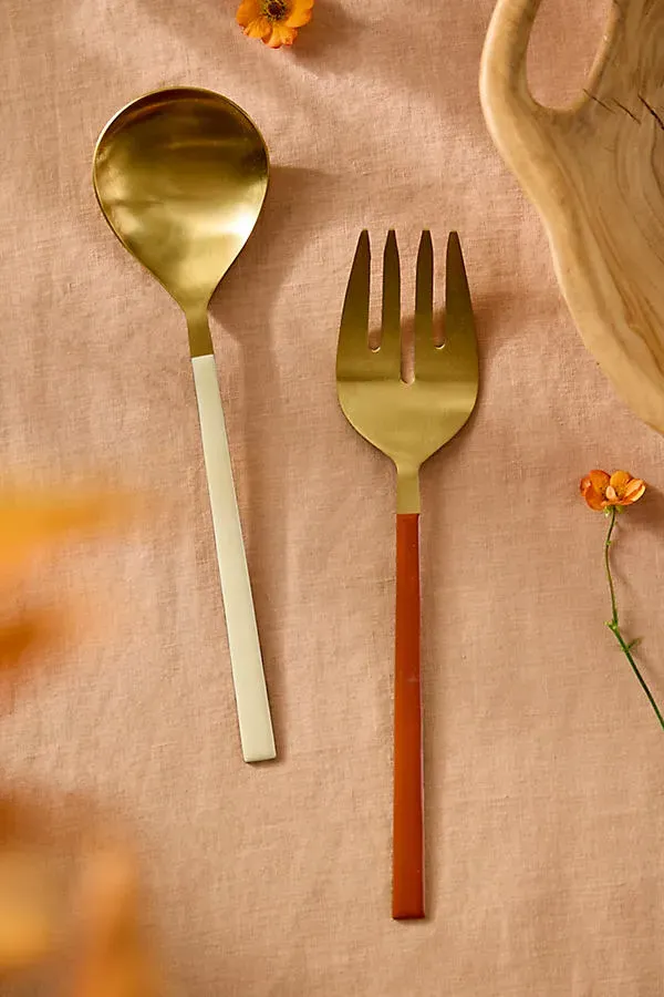 Autumn Enamel Serving Utensil Set by Anthropologie