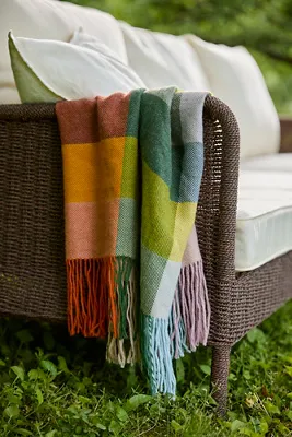 Autumn Plaid Alpaca Throw by Anthropologie, alternate view