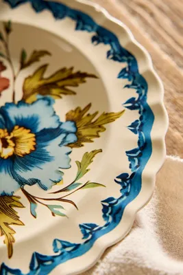Autumnal Floral Stoneware Side Plate - Yellow by Anthropologie, image 2