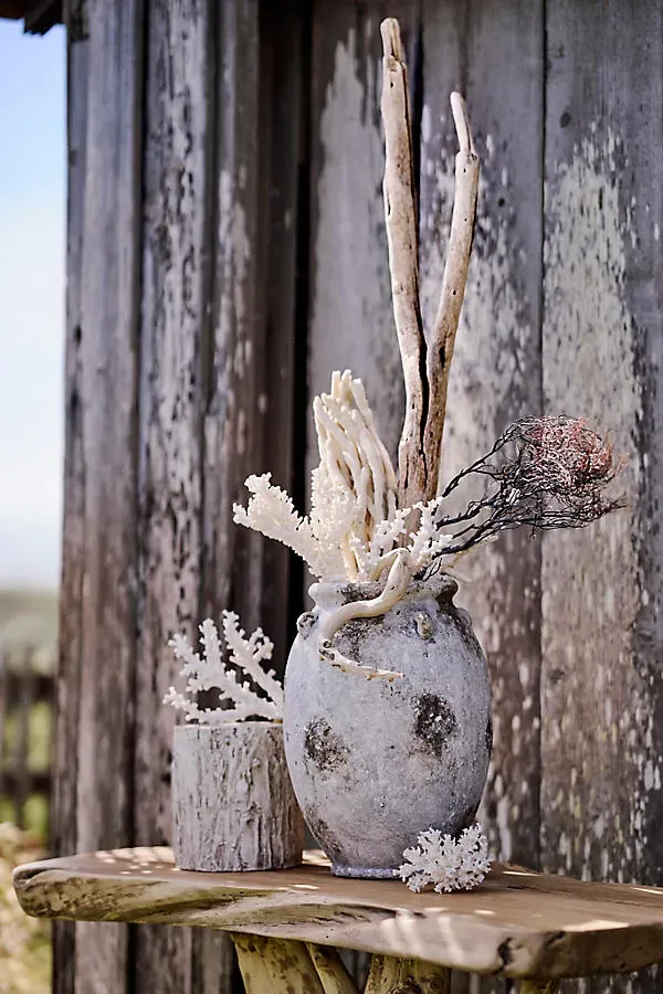 Barnacle Aged Tall Vase - Beige, Terracotta product