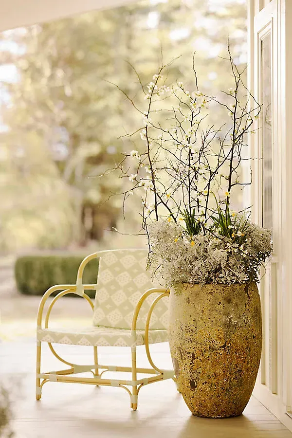 Barnacle Tall Egg Planter - Ivory by Anthropologie