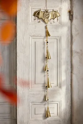 Bat + Bells Welcome Garland - Gold by Anthropologie, alternate view