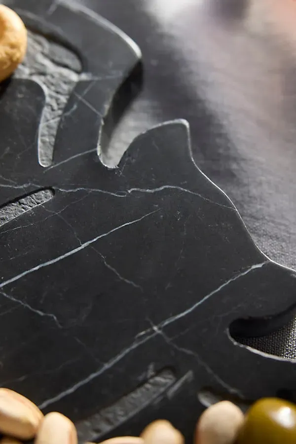 Bat Shaped Marble Serving Board - Black by Anthropologie, alternate view