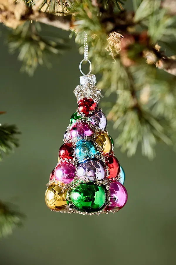 Bauble Tree Glass Ornament by Anthropologie