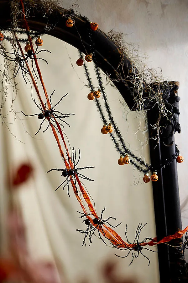 Beaded Spider Garland - Black, Glass by Anthropologie
