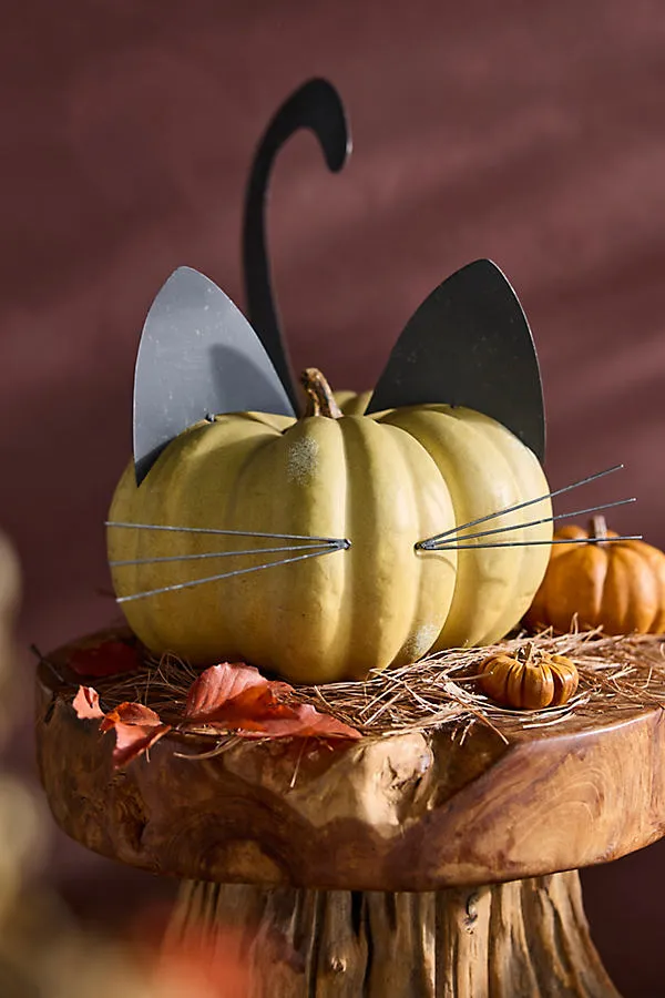 Black Cat Pumpkin Stake Set product
