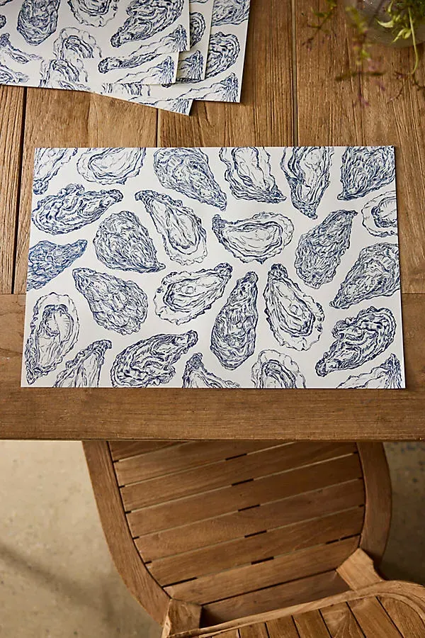 Blue Oyster Paper Placemats Set of 12 product
