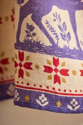 Blue Stag Dish Towel - Linen by Anthropologie, alternate view