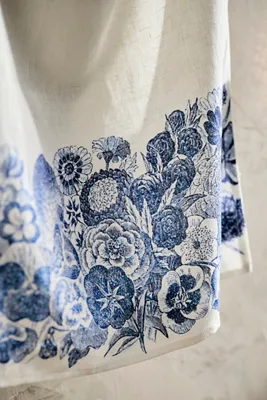 Blue Wildflowers Linen Dish Towel product