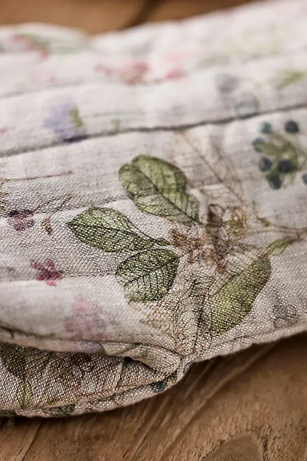 Botanical Flax Linen Oven Mitt with Hanging Loop by Anthropologie, image 2