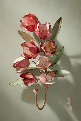 Botanical Iron Hook - Pink by Anthropologie, alternate view