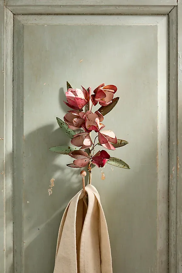 Botanical Iron Hook - Pink by Anthropologie