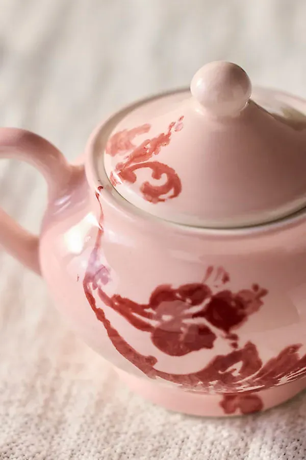 Botanical Silhouette Sugar Jar - Glazed Earthenware product