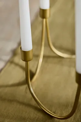 Brass Arch Candelabra Small - Gold, Brass by Anthropologie, alternate view
