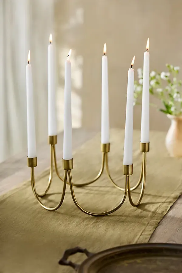 Brass Arch Candelabra Small - Gold, Brass by Anthropologie