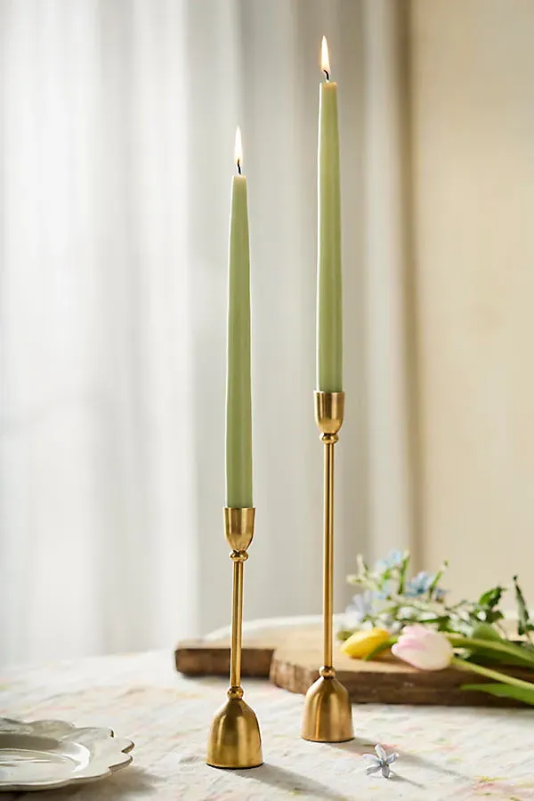 Brass Bell Taper Holder - Gold, Brass by Anthropologie