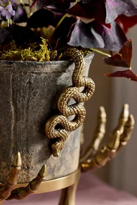 Brass Snake Pot Hanger - Gold, Brass product