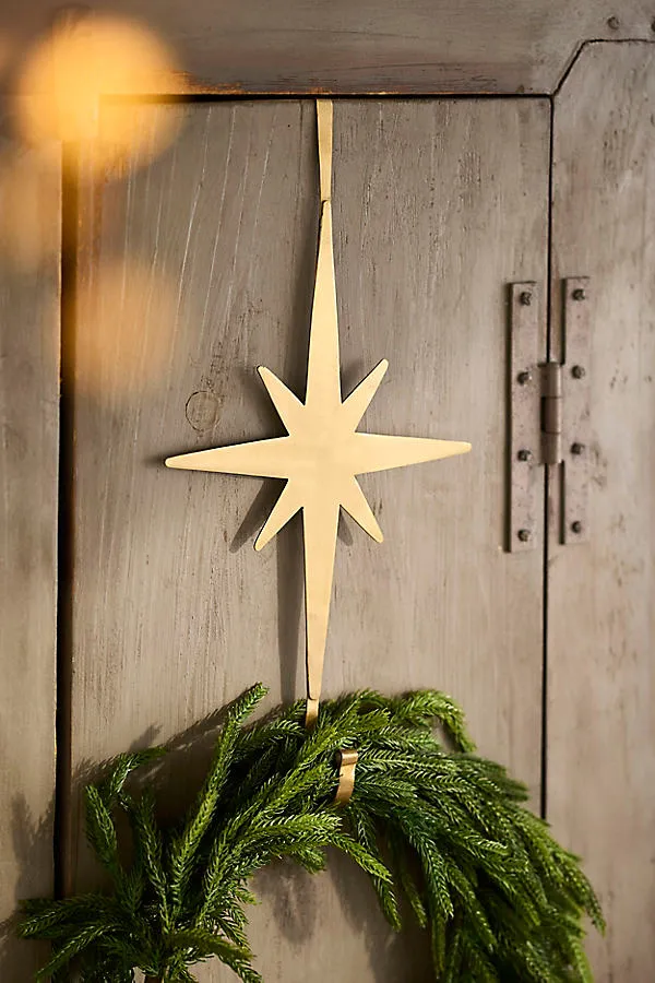 Brass Starburst Wreath Hanger - Gold, Brass by Anthropologie
