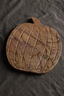 Brown Forest Marble Pumpkin Serving Board by Anthropologie, image 2