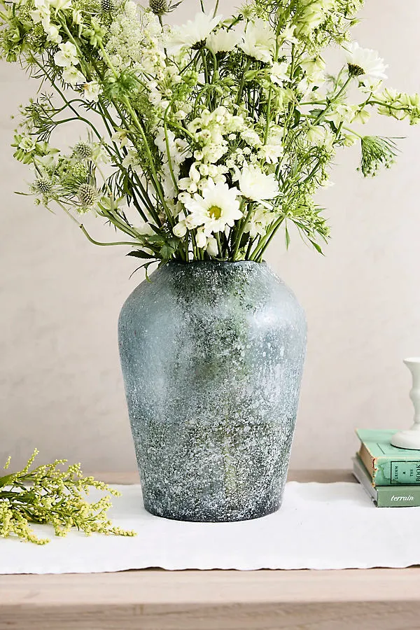 Buried Glass Vase - Blue by Anthropologie
