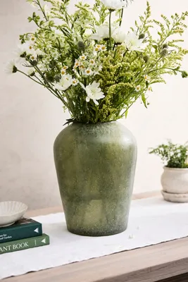 Buried Glass Vase - Green by Anthropologie, alternate view