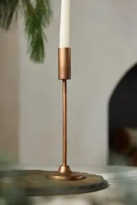 Burnished Copper Medium Taper Holder - Copper by Anthropologie, image 2