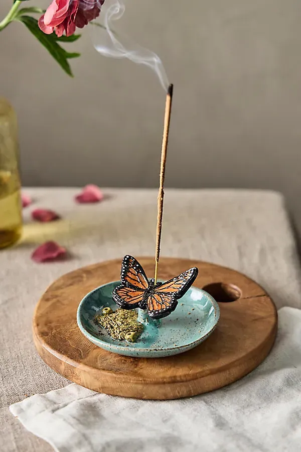 Butterfly Ceramic Incense Holder by Anthropologie