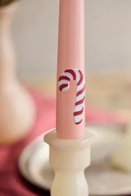 Candy Cane Taper Candles - Pink, Paraffin Wax by Anthropologie, alternate view