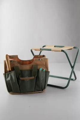 Canvas Carry-All Foldable Garden Stool with Tool Bag product