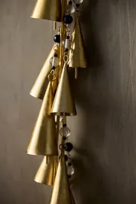 Cascading Bells Vertical Garland - Gold, Iron by Anthropologie, alternate view