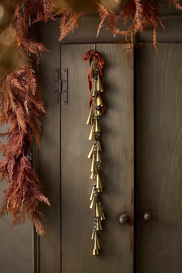 Cascading Bells Vertical Garland - Gold, Iron by Anthropologie