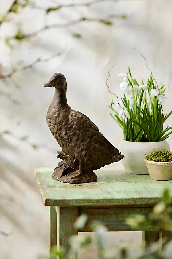 Cast Iron Duck Ornament - Brown, Cast Iron by Anthropologie