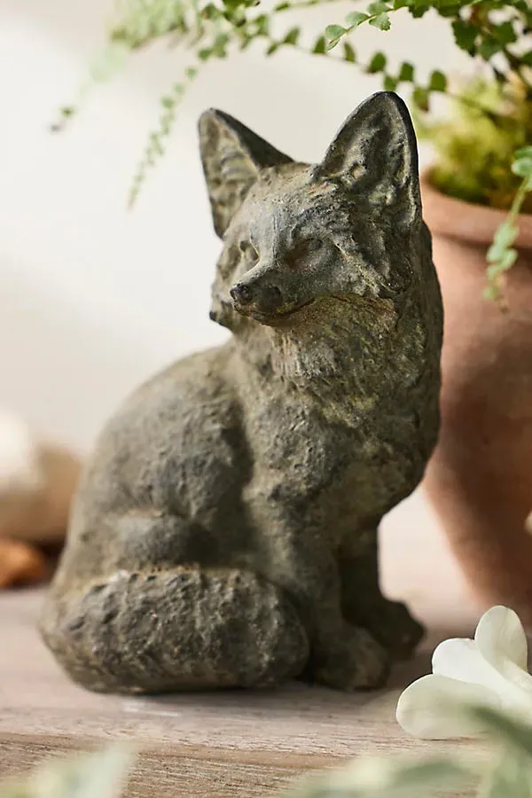 Cast Iron Fox Sculpture - Grey product